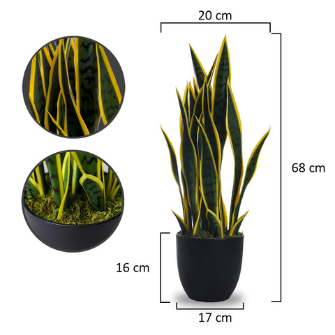 Faux Snake Plant for Office Decoration