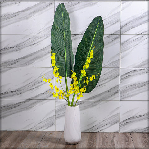 Realistic fake banana leaves