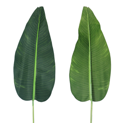 Decorative faux banana leaves