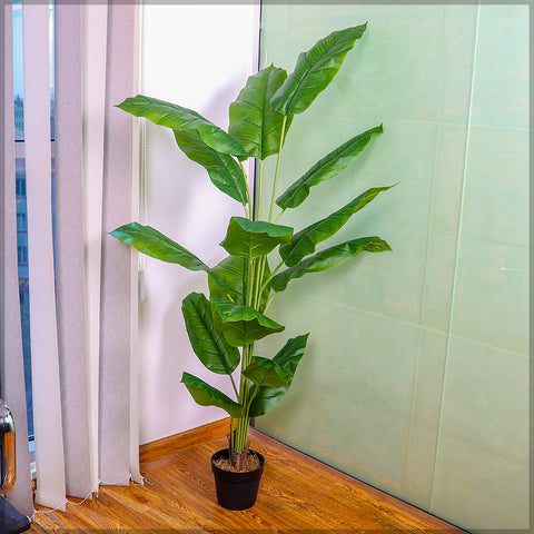 Artificial lily plant in a stylish living room