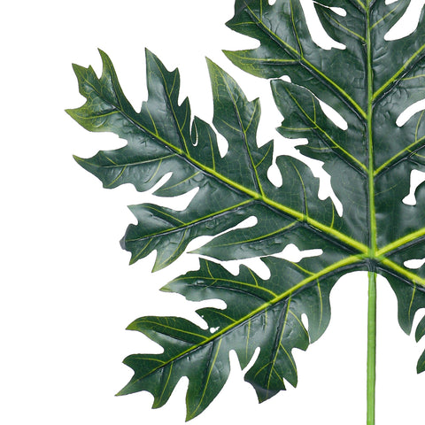 Realistic faux papaya leaf