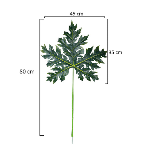 Artificial papaya leaf for garden