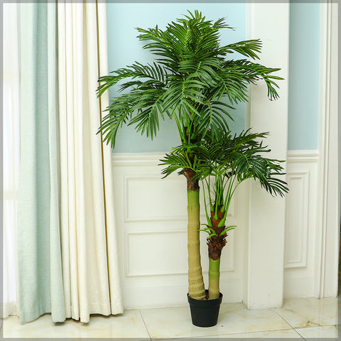 Indoor artificial palm trees