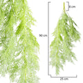 Faux hanging asparagus fern leaves for home decoration