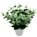 Stylish plastic vase with artificial plants