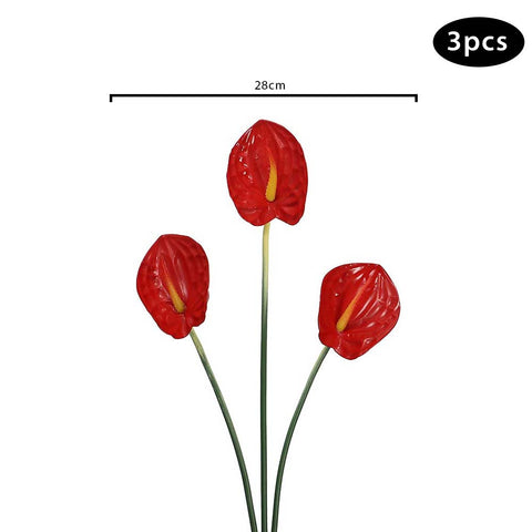 Artificial Single Anthurium Flower Red