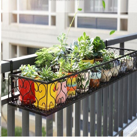 Hanging Rack Balcony Rail Planter Shelf