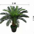 Realistic faux cycas plant with lush green leaves for home decor