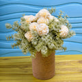 Stylish cylinder vase with rope accents