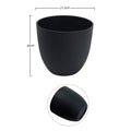 Sleek black plastic pots