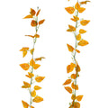 Artificial orange apple leaf stems for decoration