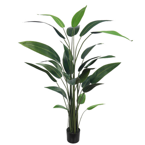 Decorative faux bird of paradise flower arrangement