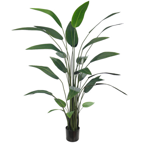 Artificial Bird of Paradise Plant in Black Pot