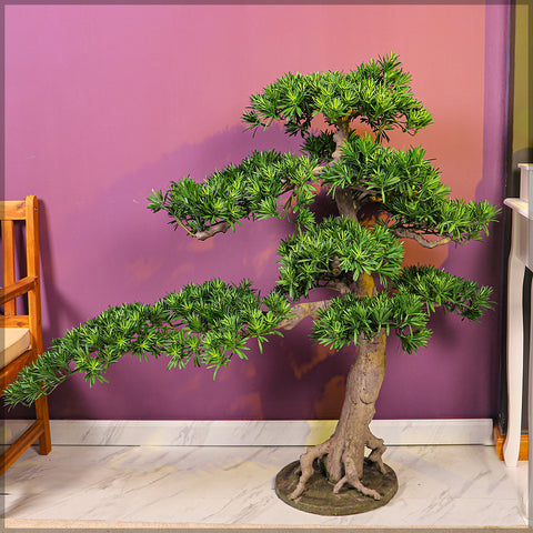 Artificial bonsai tree for indoor spaces