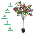 Lifelike artificial camellia plant 140cm for stylish spaces