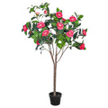 Artificial camellia plant 140cm tall for elegant home décor