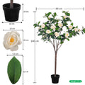 Decorative artificial camellia plant for interior decoration