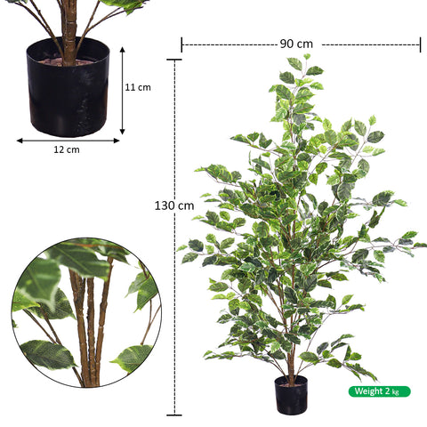 Faux ficus tree 130cm high for stylish spaces