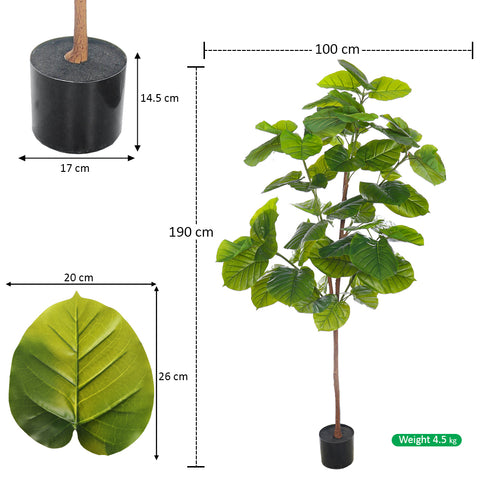 Realistic faux ficus umbrella plant for home décor