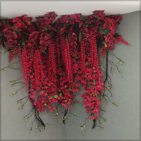 Artificial Flowers Wall Decoration