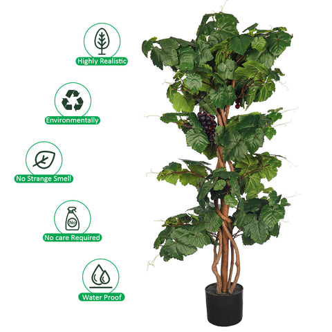 Lifelike artificial grape plant for modern spaces