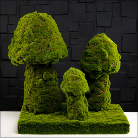 Artificial Grass Moss Mushroom Statue