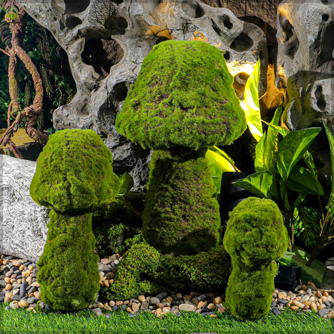 Artificial Grass Moss Mushroom Statue