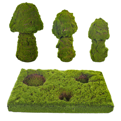 Artificial Grass Moss Mushroom Statue