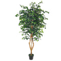 Artificial green ficus plant 2m tall for home décor