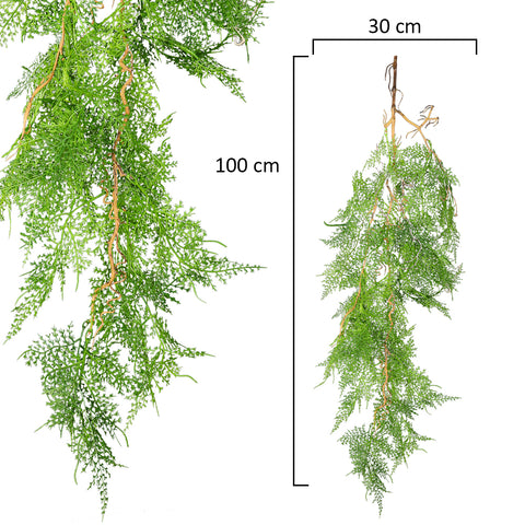 Artificial hanging asparagus leaves