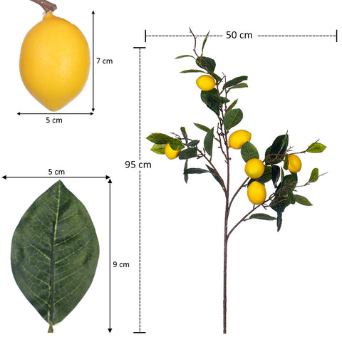 Artificial Lemon Branch with Fruits