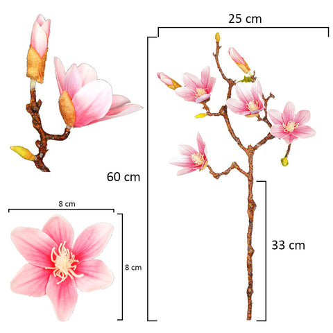 2pcs Artificial Yulan Magnolia Flower