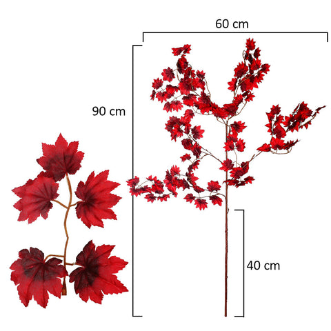 Artificial maple leaf branch for seasonal home decor