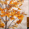 Faux orange maple plant with lifelike leaves for home and office decoration