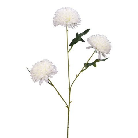 Artificial Single Stem Pom-Pom Flowers