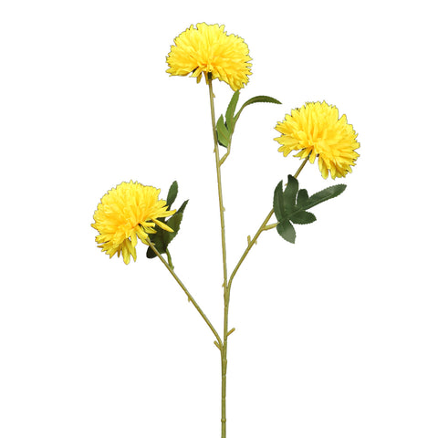 Artificial Single Stem Pom-Pom Flowers