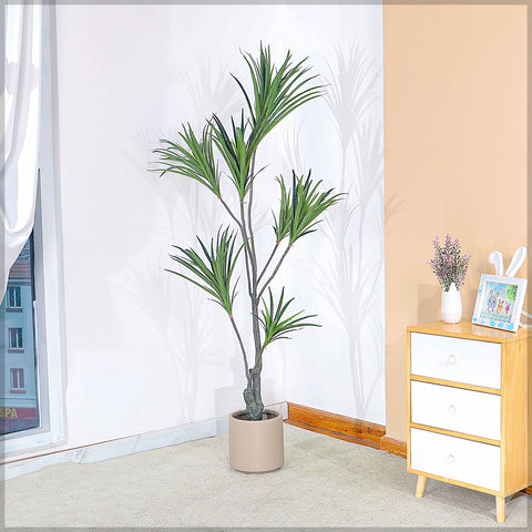 Decorative artificial dracaena marginata for modern spaces