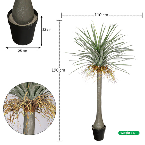 Faux yucca plant in pot for modern interiors