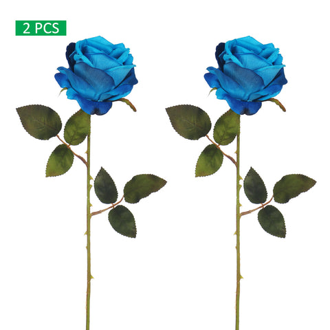 2pcs Artificial Rose Flower Stems