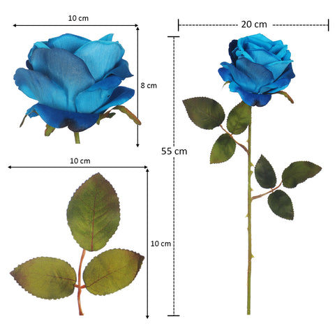 2pcs Artificial Rose Flower Stems