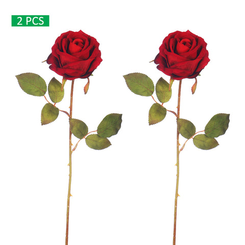 2pcs Artificial Rose Flower Stems