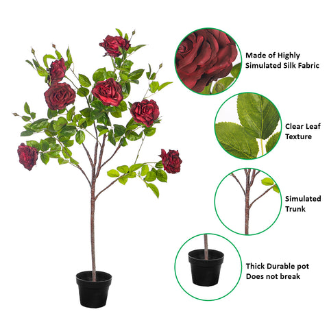 Tall artificial rose plant for modern spaces