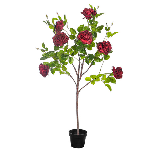 Artificial rose plant 130cm tall for elegant home décor