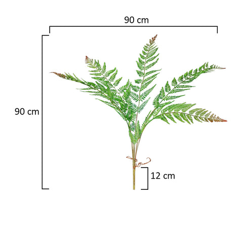 2pcs Artificial Shield Fern Plant