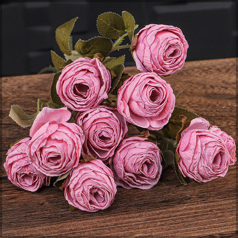 Artificial 5 heads Silk Single Stem Flowers