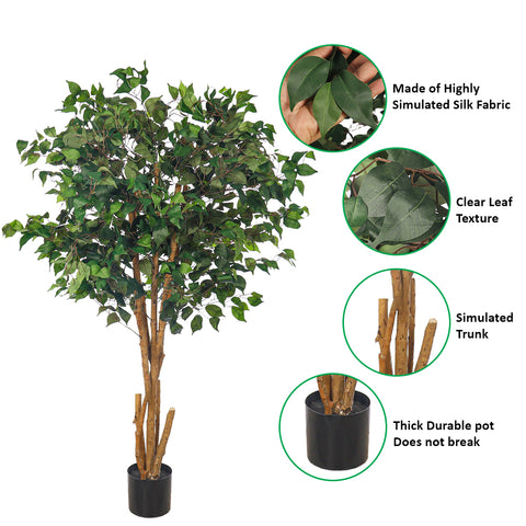 Realistic artificial ficus tree for office spaces