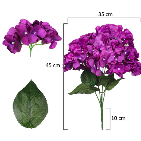 2pcs Artificial Silk Hydrangea Flower