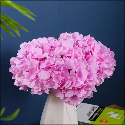 6 Head Silk Artificial Hydrangea Flowers