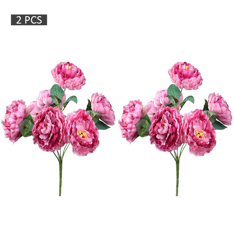 2 bunches Artificial Silk Peony Flower