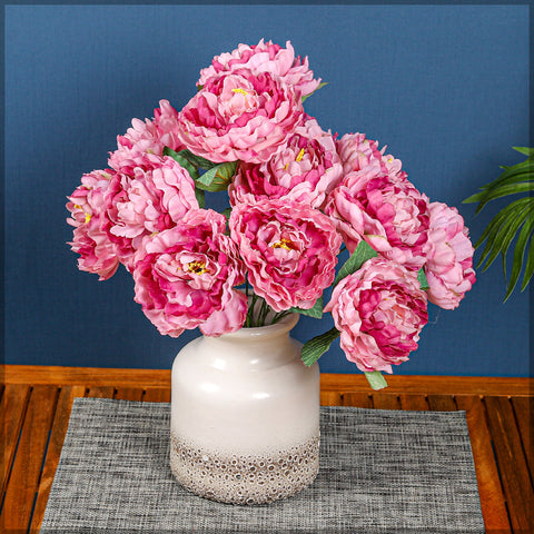 2 bunches Artificial Silk Peony Flower